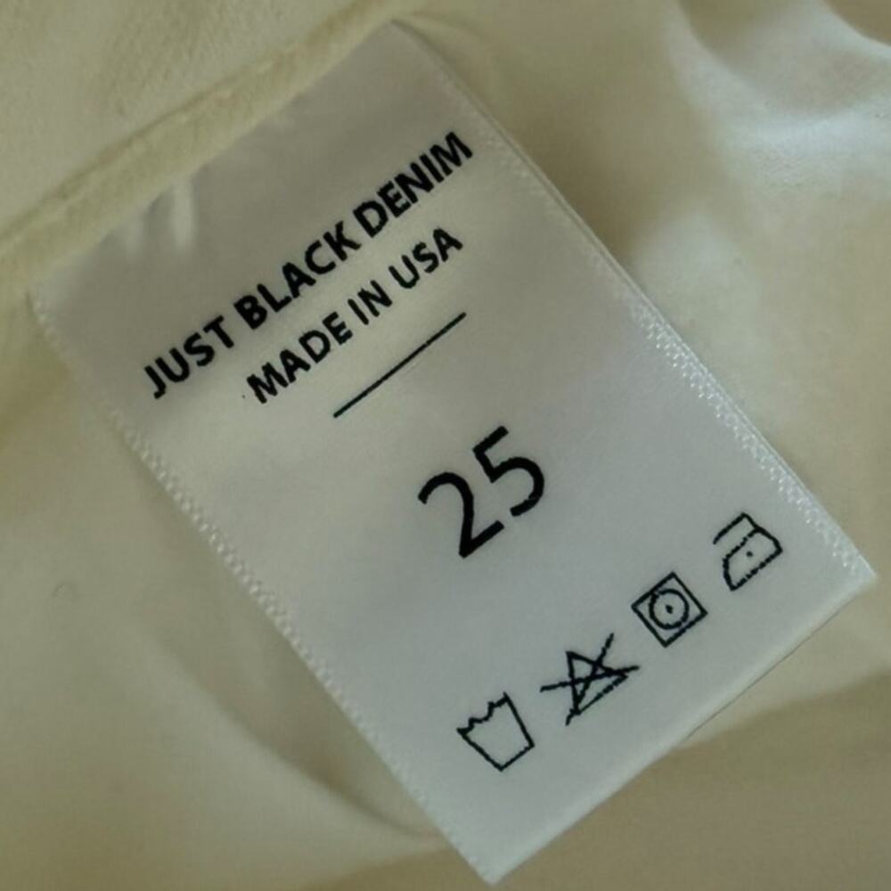 Just Black White Jeans Mid-Rise Distressed Denim Pants Stretch Size 25 White - Picture 8 of 12
